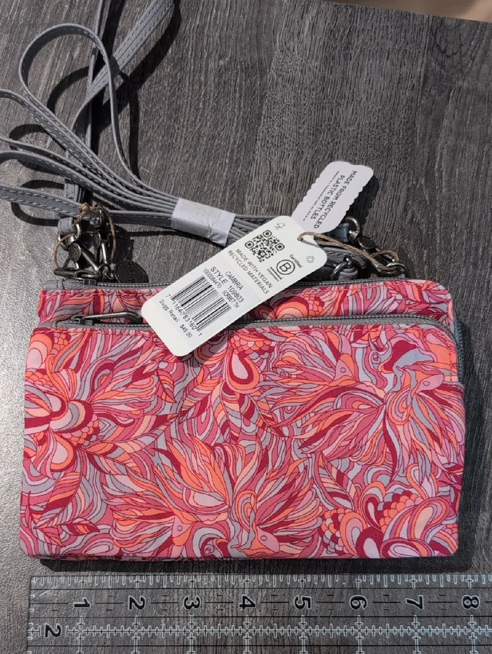 Sakroots Cambria Smartphone Crossbody Nylon in Sorbet Print